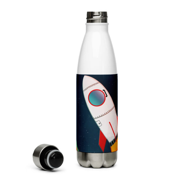 Space Travel Stainless Steel Water Bottle designed by Nizako